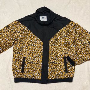 Vintage Animal Print Windbreaker Jacket